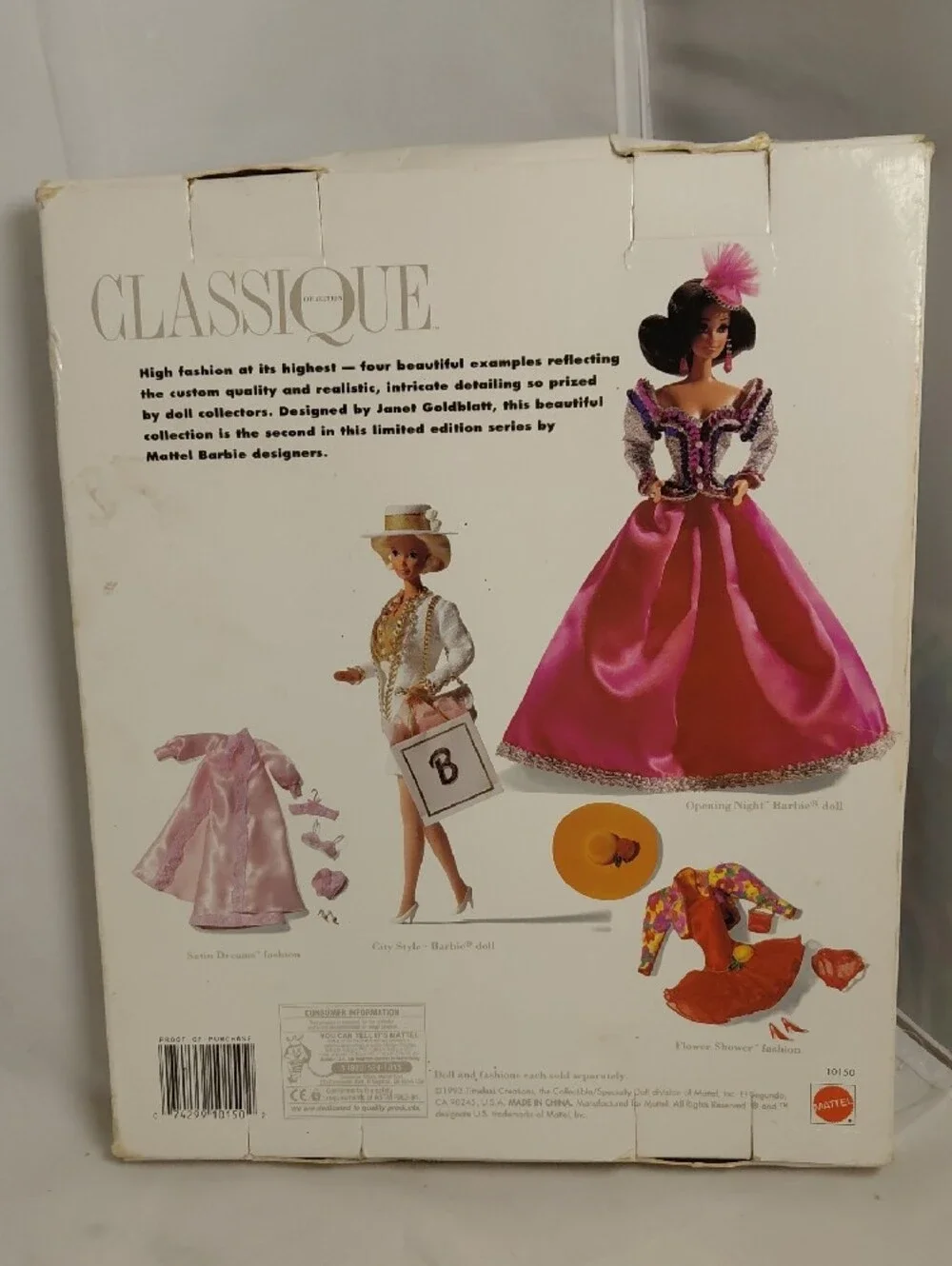 Mattel 1993 Barbie Classique Collection Flower Shower Fashion,